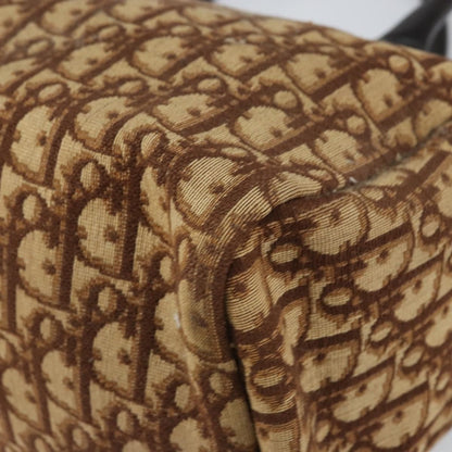 Christian Dior Vintage CD Trotter Handbag Canvas, BROWN, CANVAS, Handbag