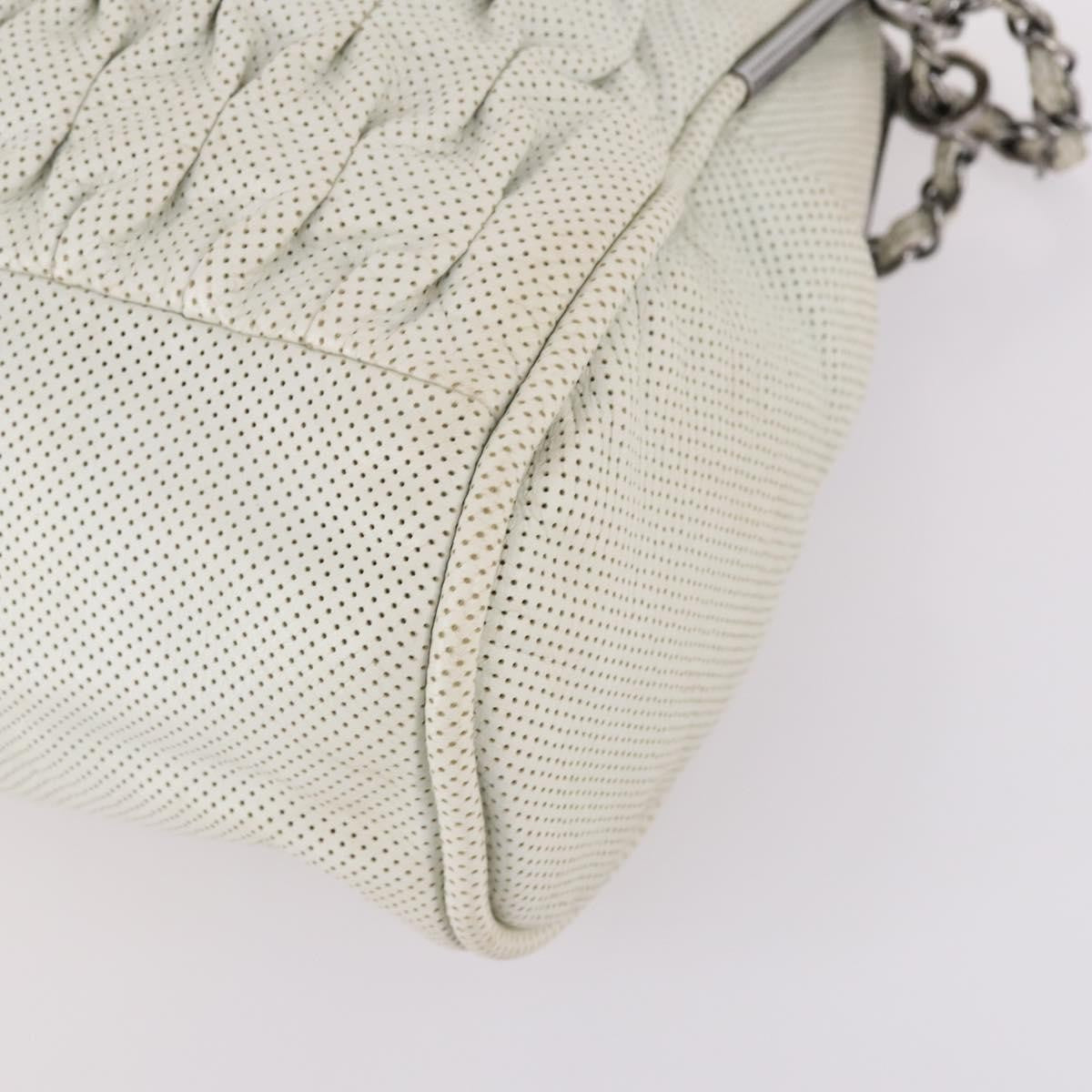 Chanel Vintage Chain Shoulder Bag Leather, ECRU, LEATHER, Shoulder bag