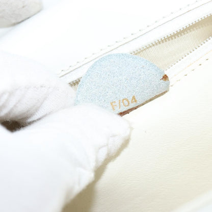 Celine Gancini Handbag Leather, WHITE, LEATHER, Handbag