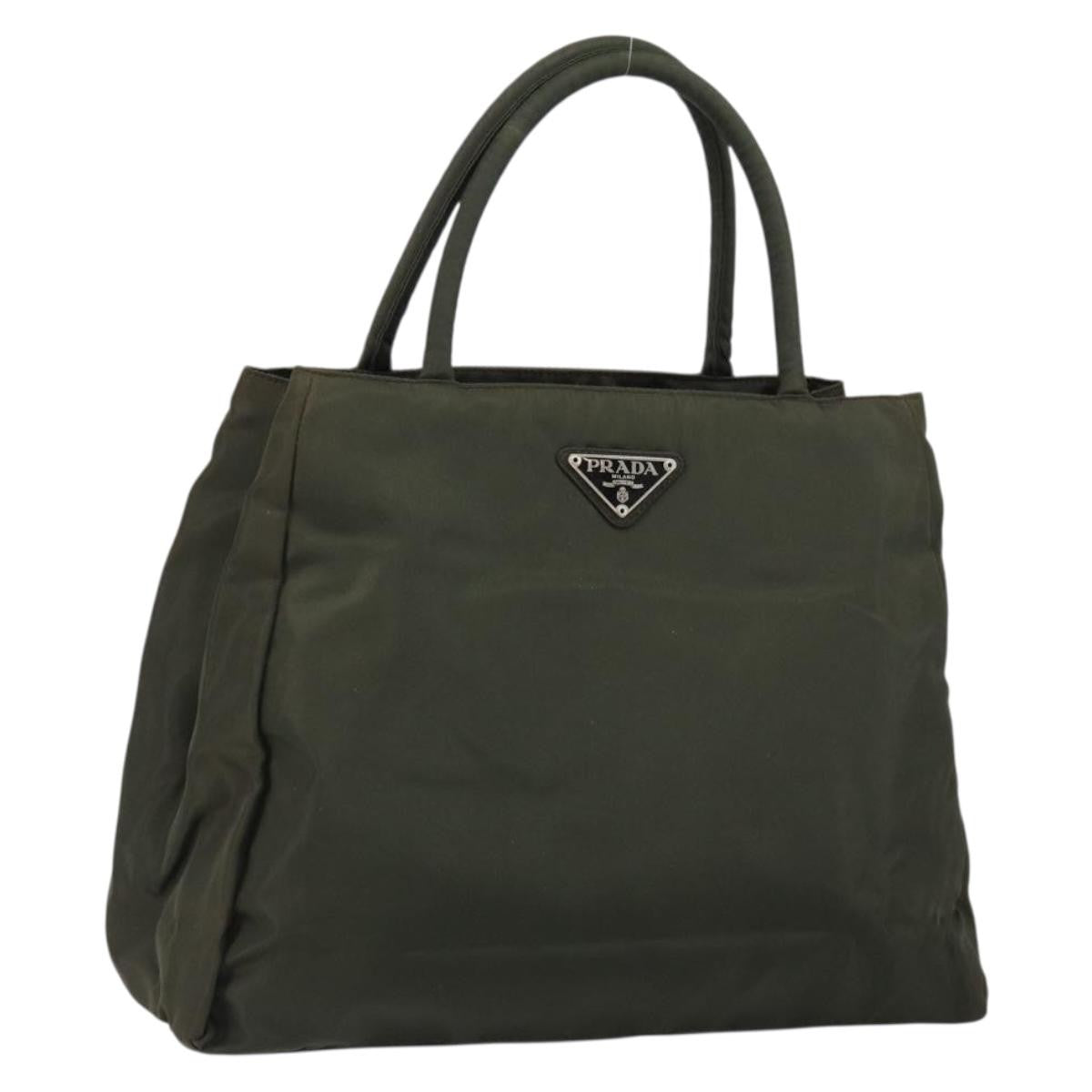 Prada Vintage Zip Tote Tessuto, KHAKI, NYLON, Tote bag