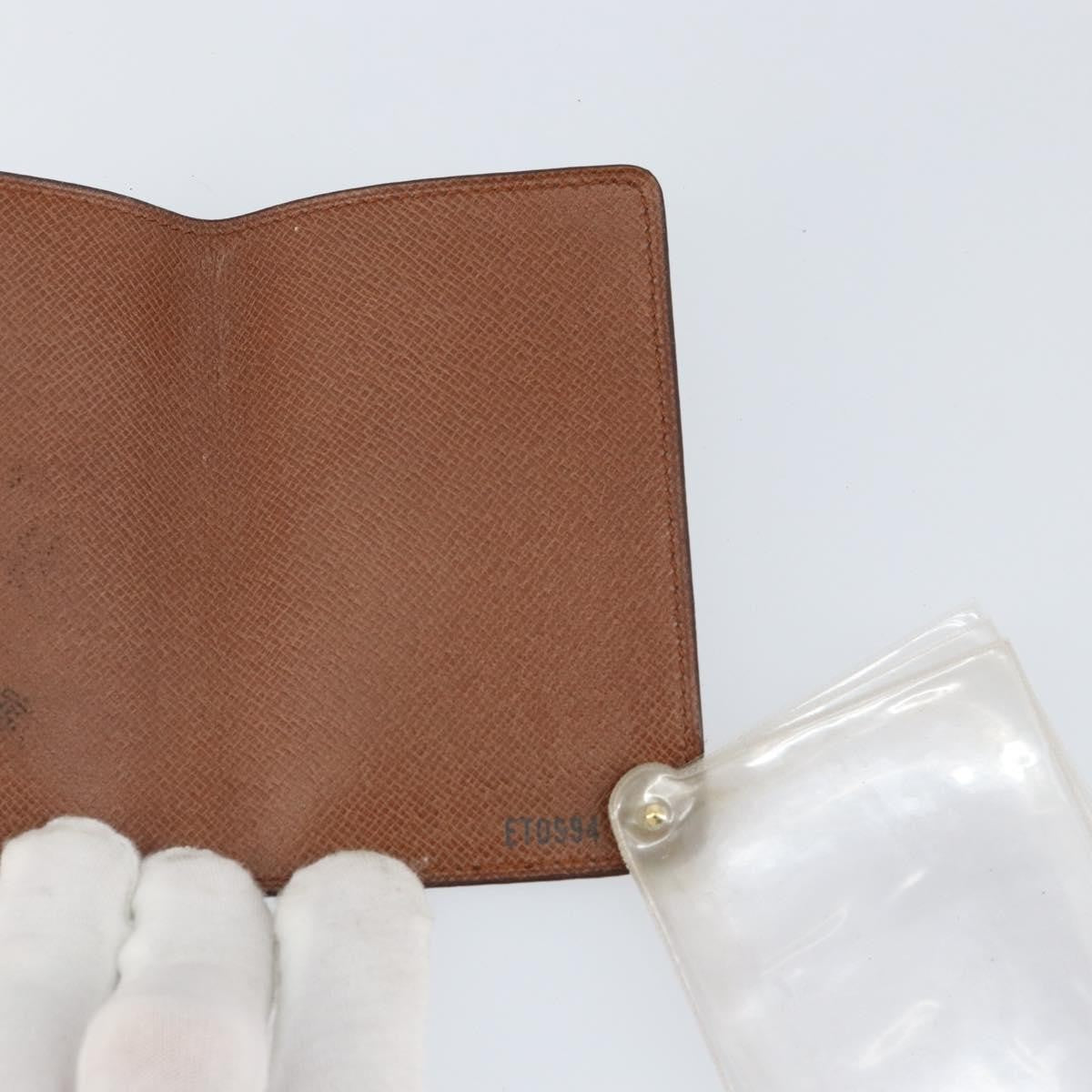 Louis Vuitton Porte Cartes Pression Card Case Monogram Canvas, BROWN, CANVAS, Card Holders