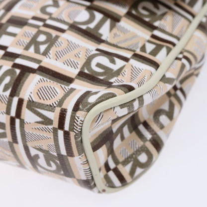 Salvatore Ferragamo Vintage clutch Bag Canvas, BEIGE, CANVAS, Clutche & pouche