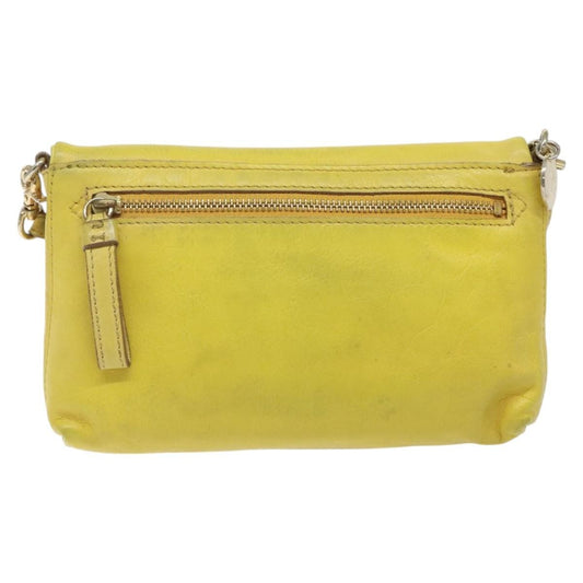 Burberry Flap Shoulder Bag Leather, YELLOW, LEATHER, Shoulder bag