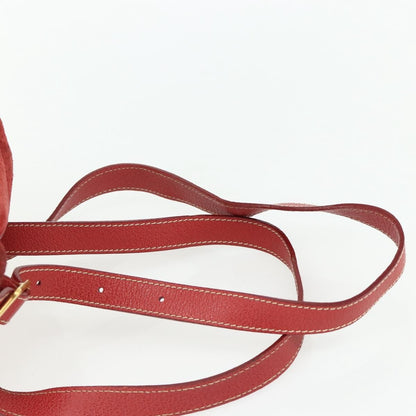 Gucci Gucci bamboo backpack daim, Red, Suede, Backpack