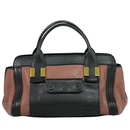 Chloe Alice Satchel Leather, PINK, LEATHER, Handbag