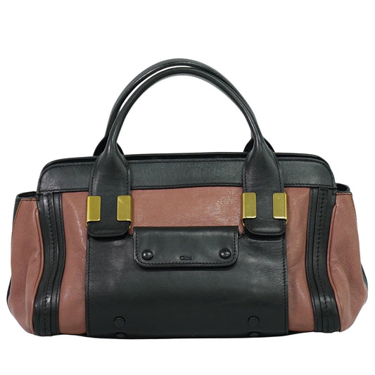 Chloe Alice Satchel Leather, PINK, LEATHER, Handbag