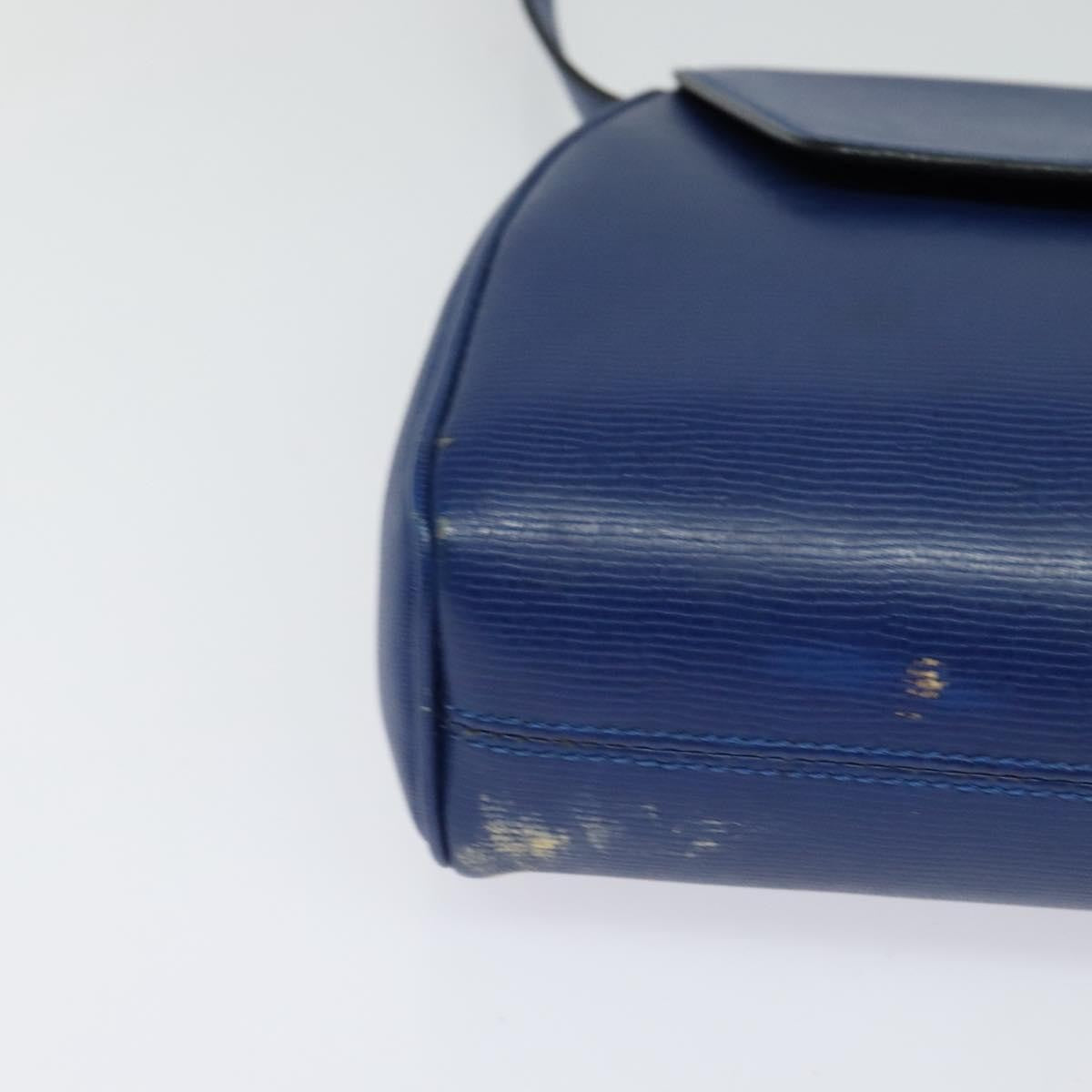 Celine Vintage Circle Logo Crossbody Bag Leather, BLUE, LEATHER, Crossbody bag