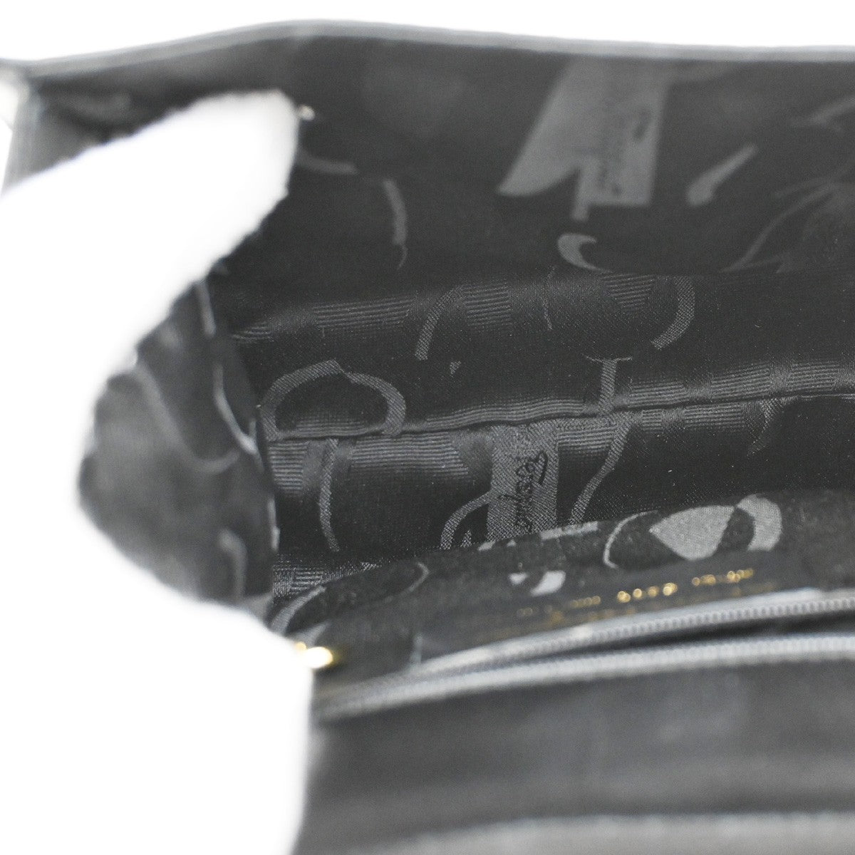 Salvatore Ferragamo Vintage Vara Bow Top Handle Bag Leather, BLACK, LEATHER, Shoulder bag