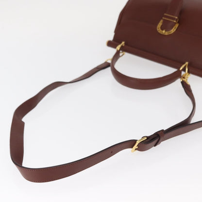 Valentino Garavani Vintage Handbag Leather, BURGUNDY, LEATHER, Handbag