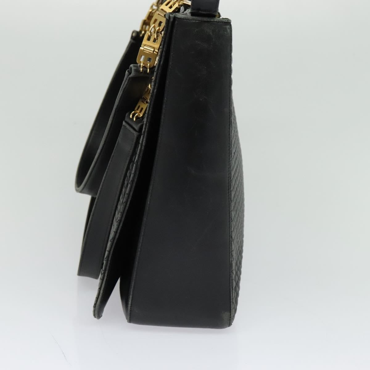 Bally Vintage Shoulder Bag Quilted leather, BLACK, LEATHER, Shoulder bag