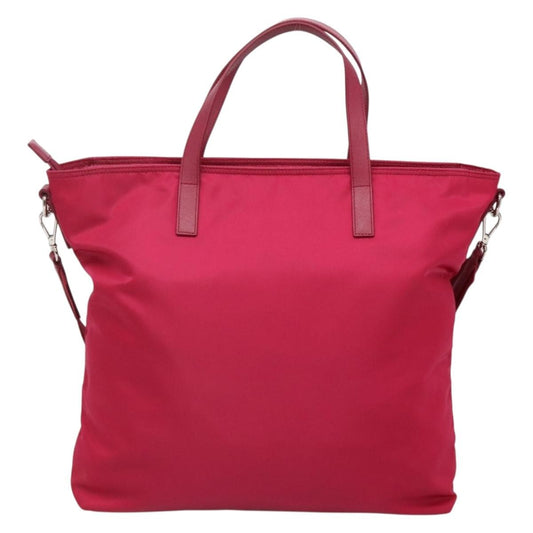 Prada Convertible Front Pocket Tote Tessuto, PINK, NYLON, Tote bag