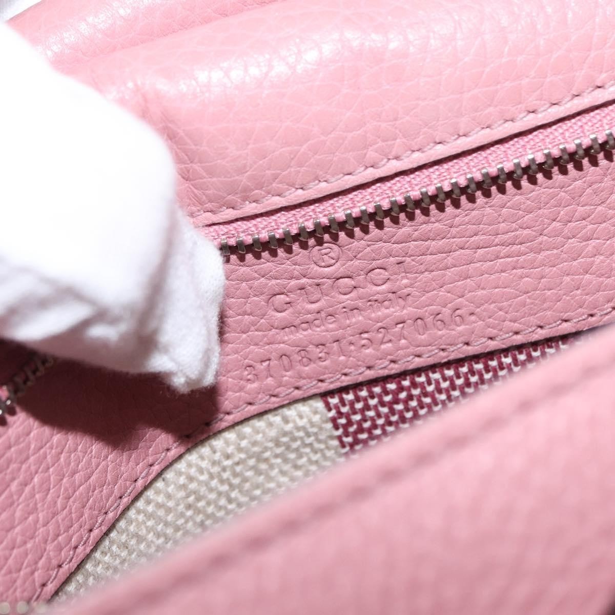 Gucci Bamboo Daily Top Handle Bag Leather, PINK, LEATHER, Handbag