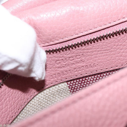 Gucci Bamboo Daily Top Handle Bag Leather, PINK, LEATHER, Handbag