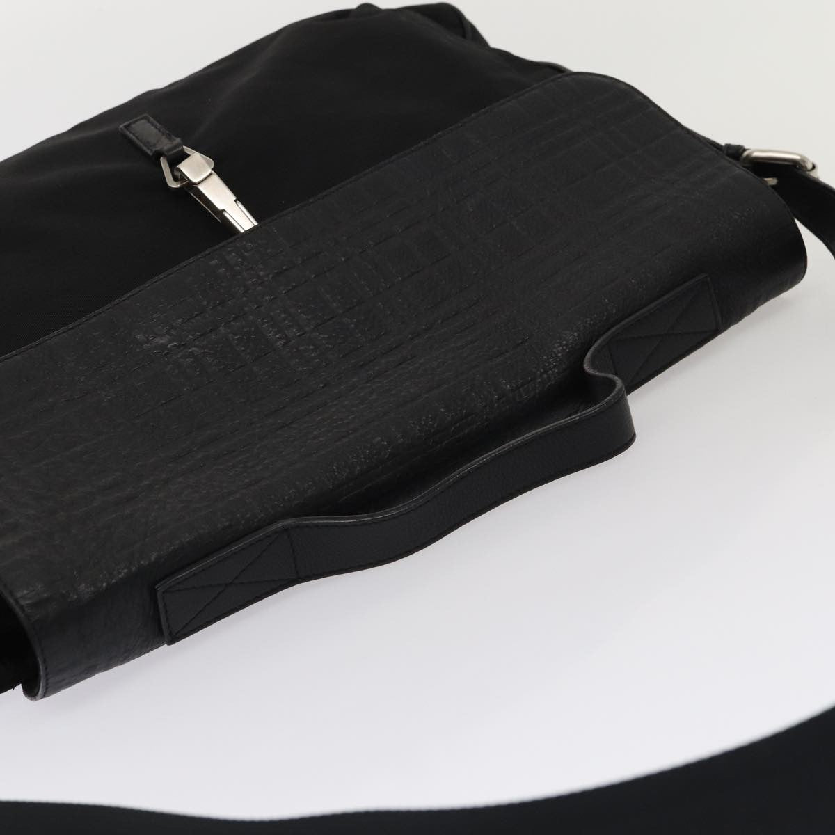 Burberry Vintage Shoulder Bag Nylon, BLACK, NYLON, Shoulder bag