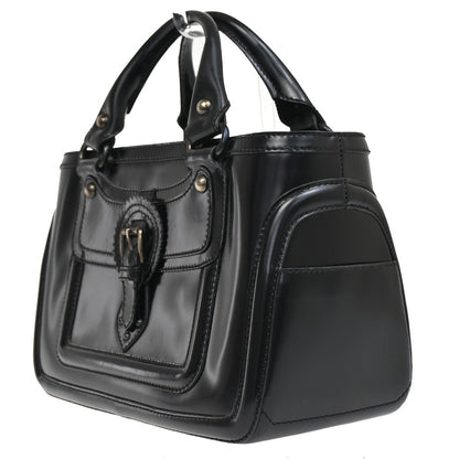 Celine Boogie Satchel Leather, BLACK, LEATHER, Tote bag