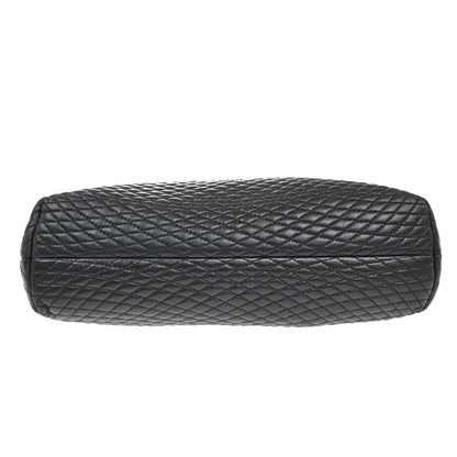 Bally Vintage Handbag Quilted Leather, BLACK, LEATHER, Handbag