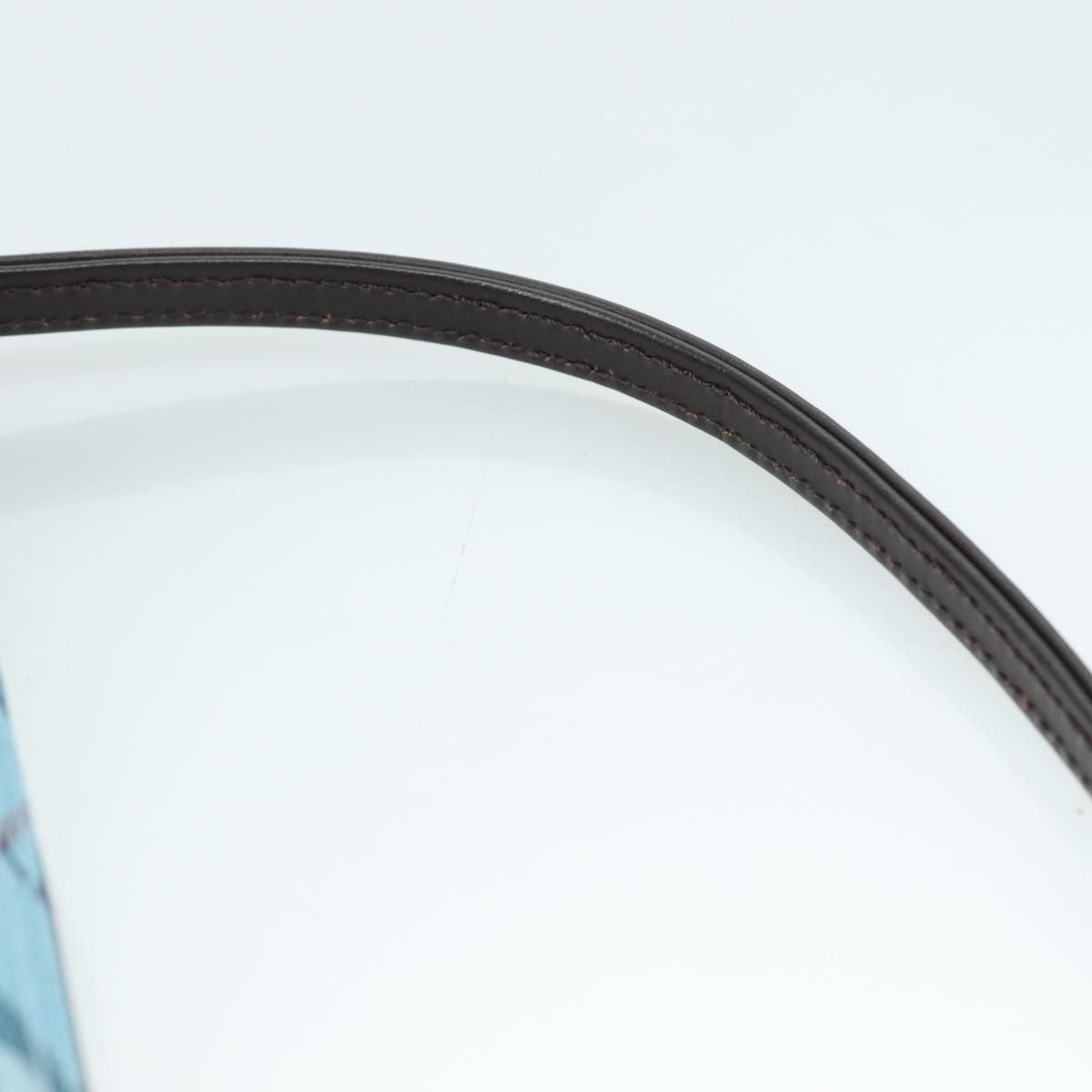 Burberry Nova Handbag Check Pattern, BLUE, NYLON, Clutche & pouche