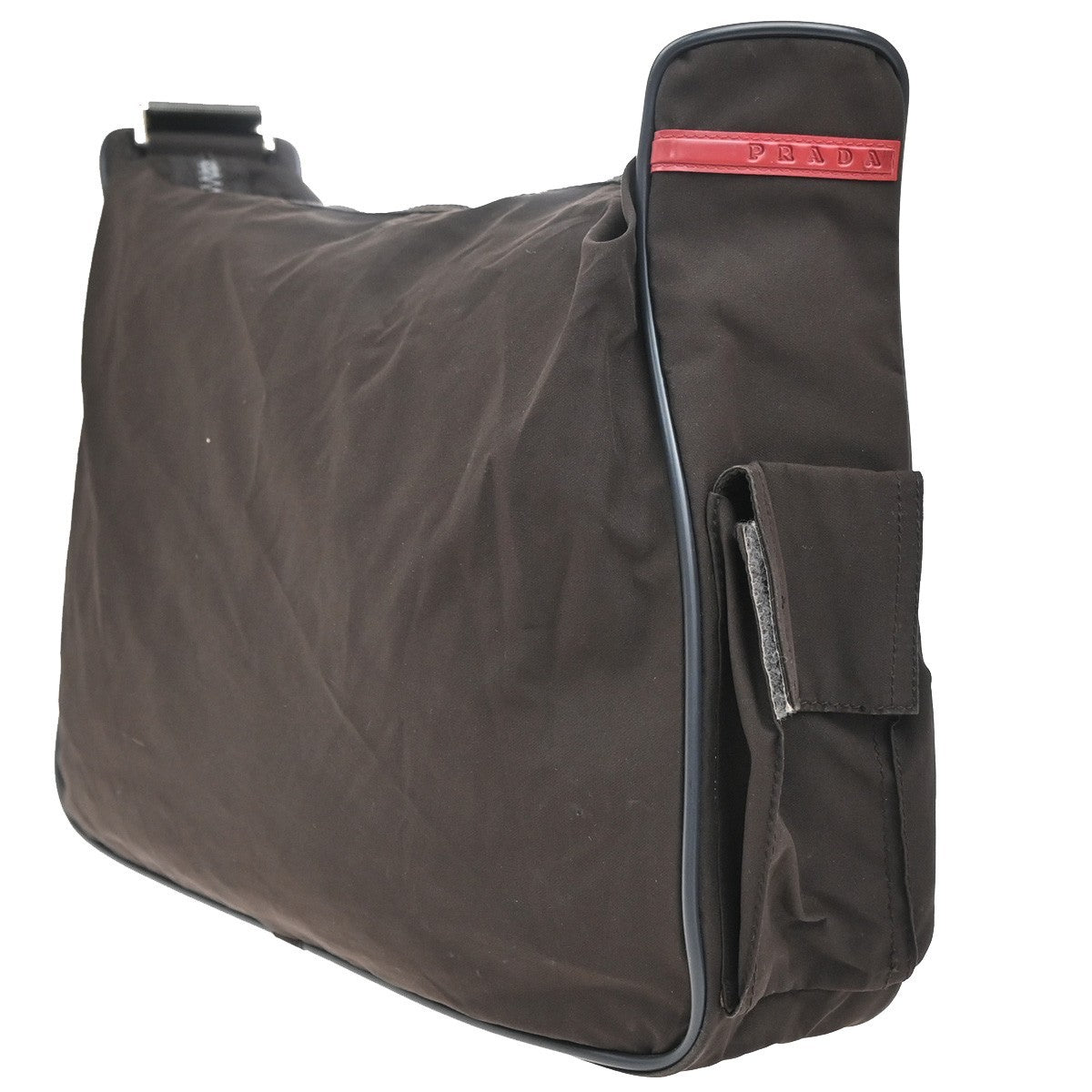 Prada Vintage Shoulder Bag Tessuto, BROWN, NYLON, Shoulder bag