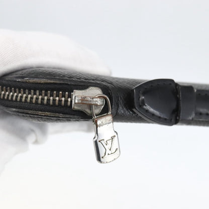 Louis Vuitton Atoll Organizer Wallet Taiga Leather, BLACK, LEATHER, Clutche & pouche