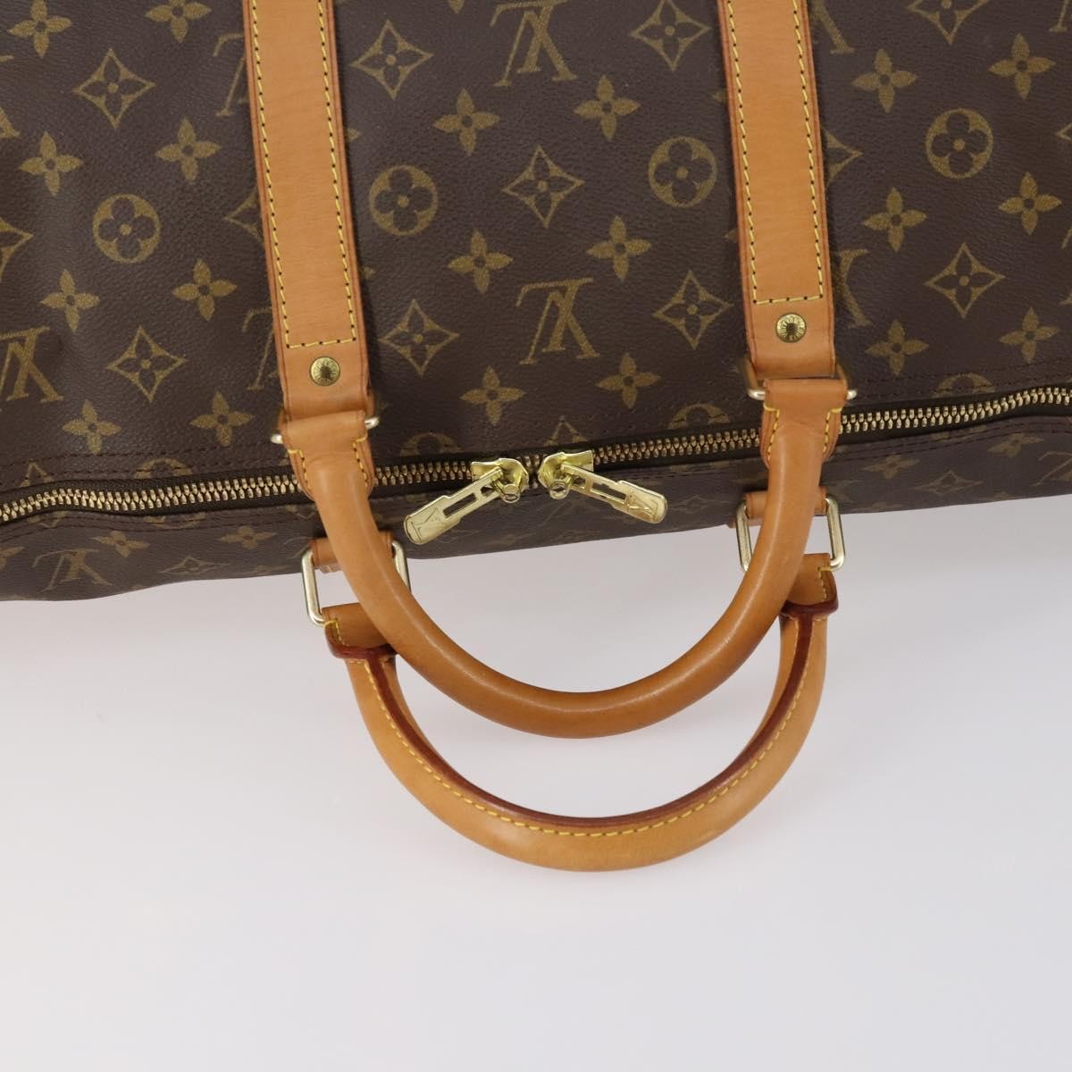 Louis Vuitton Keepall Bag Monogram Canvas, BROWN, CANVAS, Travel bag