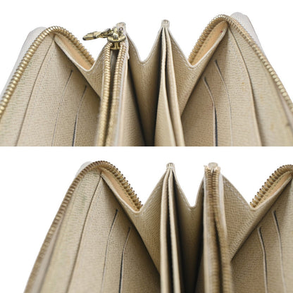 Louis Vuitton Zippy Compact Wallet Damier, WHITE, LEATHER, Wallets