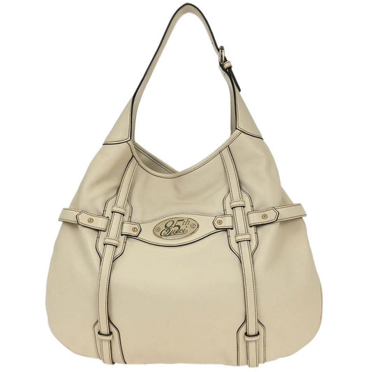 Gucci 85th Anniversary Hobo Leather, ECRU, LEATHER, Handbag