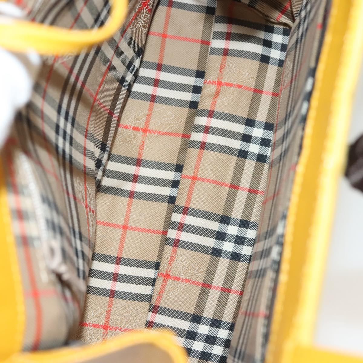 Burberry Vintage Handbag Leather, YELLOW, LEATHER, Handbag