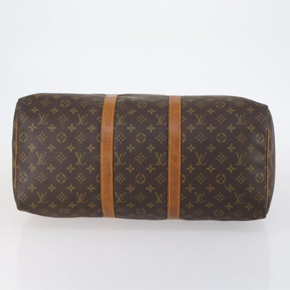Louis Vuitton Keepall Bag Monogram Canvas, BROWN, CANVAS, Travel bag