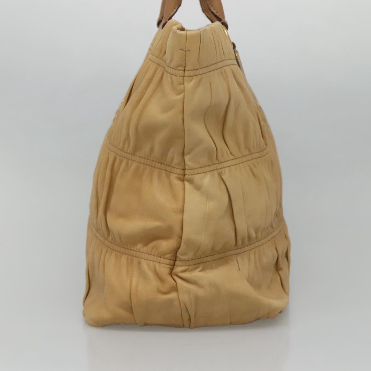 Prada Gaufre Tote Nappa Leather, BEIGE, LEATHER, Tote bag