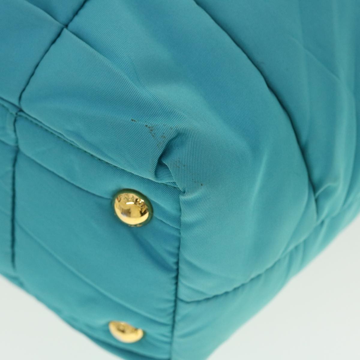 Prada Convertible Tote Quilted Tessuto, TURQUOISE, NYLON, Handbag