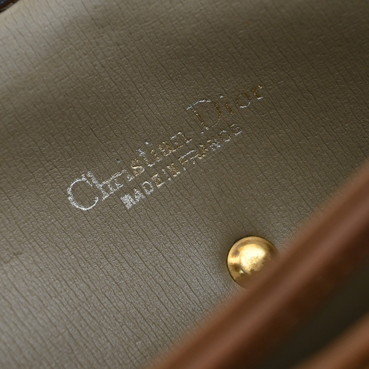 Christian Dior Vintage Honeycomb Handbag Canvas Leather, BEIGE, CANVAS, Shoulder bag