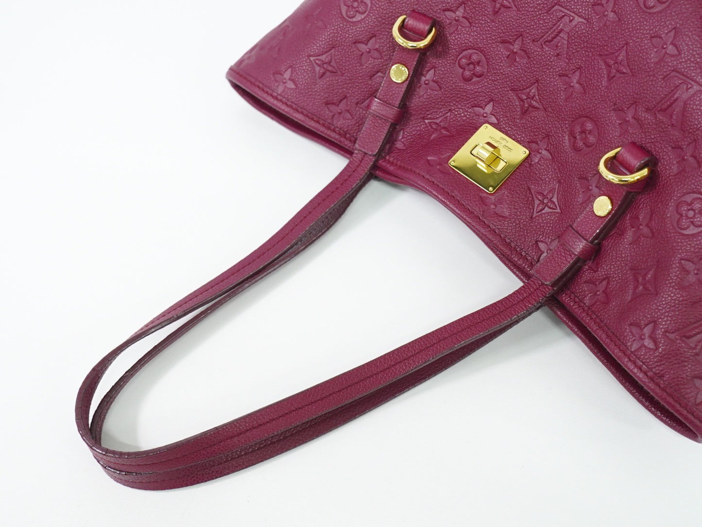 Louis Vuitton Citadine Handbag Monogram Empreinte Leather, BURGUNDY, LEATHER, Handbag