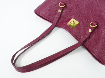 Louis Vuitton Citadine Handbag Monogram Empreinte Leather, BURGUNDY, LEATHER, Handbag
