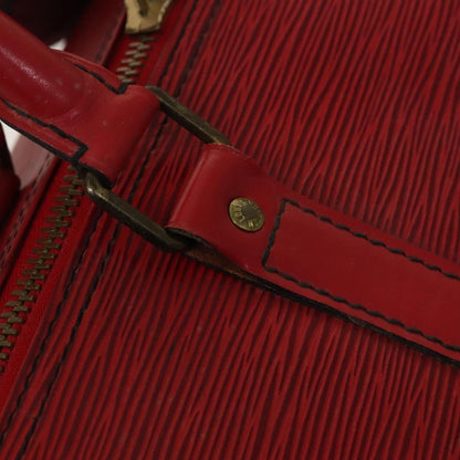 Louis Vuitton Keepall Bag Epi Leather, RED, LEATHER, Travel bag
