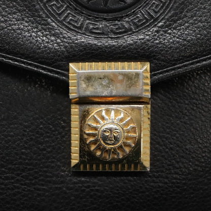 Versace Vintage Sun handbag Leather, BLACK, LEATHER, Handbag