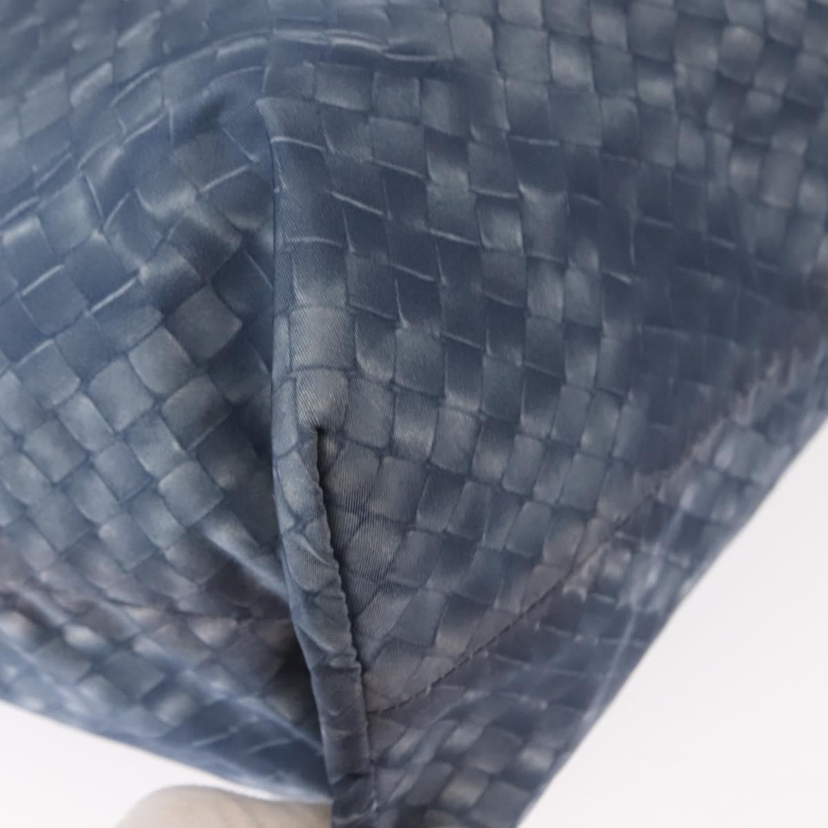 Bottega Veneta Intrecciolusion Tote Printed Nylon, BLUE, NYLON, Tote bag