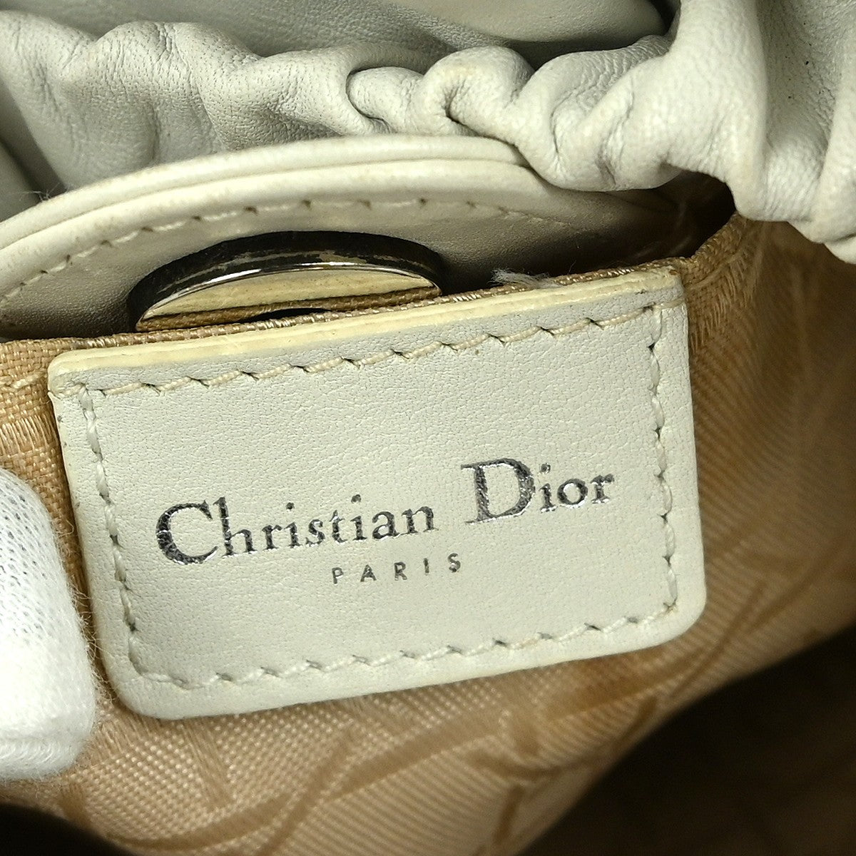 Christian Dior Malice handbag Leather, WHITE, LEATHER, Handbag