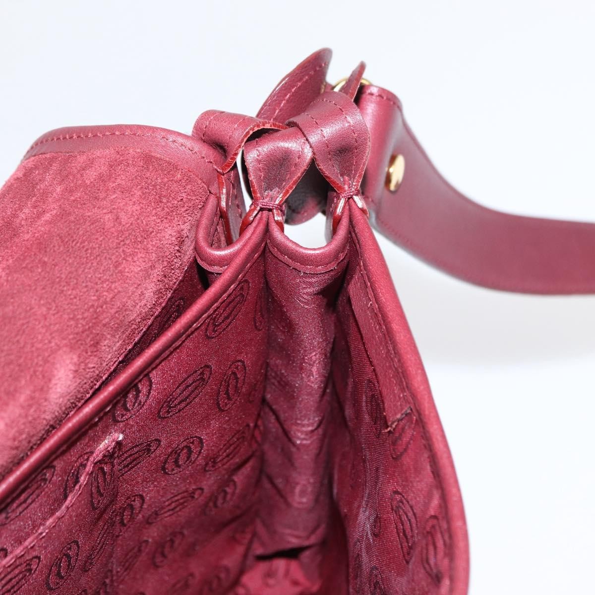 cartier Must de Cartier Shoulder Bag Leather, BURGUNDY, LEATHER, Shoulder bag
