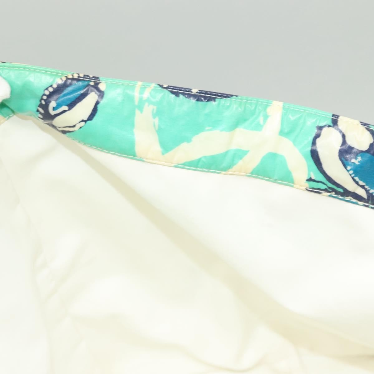 Chanel Vintage Floral Tote Nylon, GREEN, NYLON, Tote bag