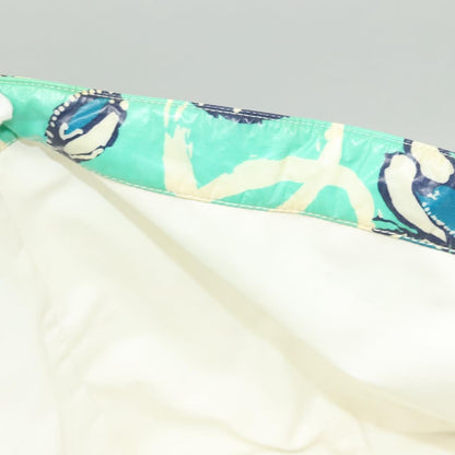 Chanel Vintage Floral Tote Nylon, GREEN, NYLON, Tote bag