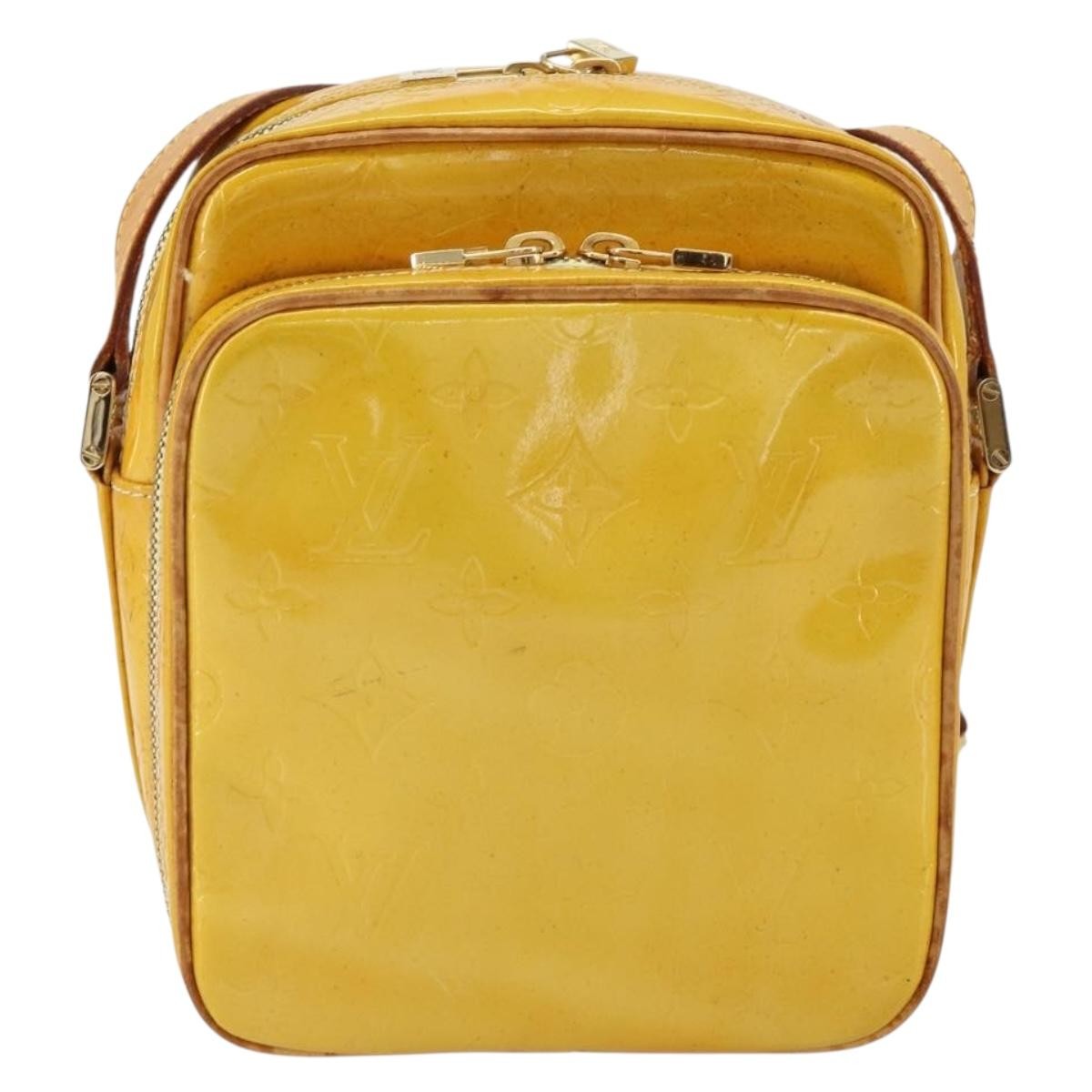 Louis Vuitton Wooster Handbag Monogram Vernis, YELLOW, PATENT_LEATHER, Shoulder bag