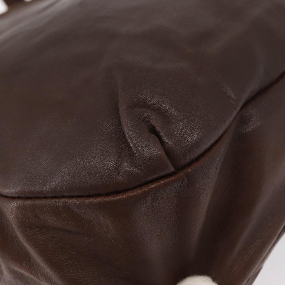 Loewe Anagram Shoulder Bag Leather, BROWN, LEATHER, Shoulder bag