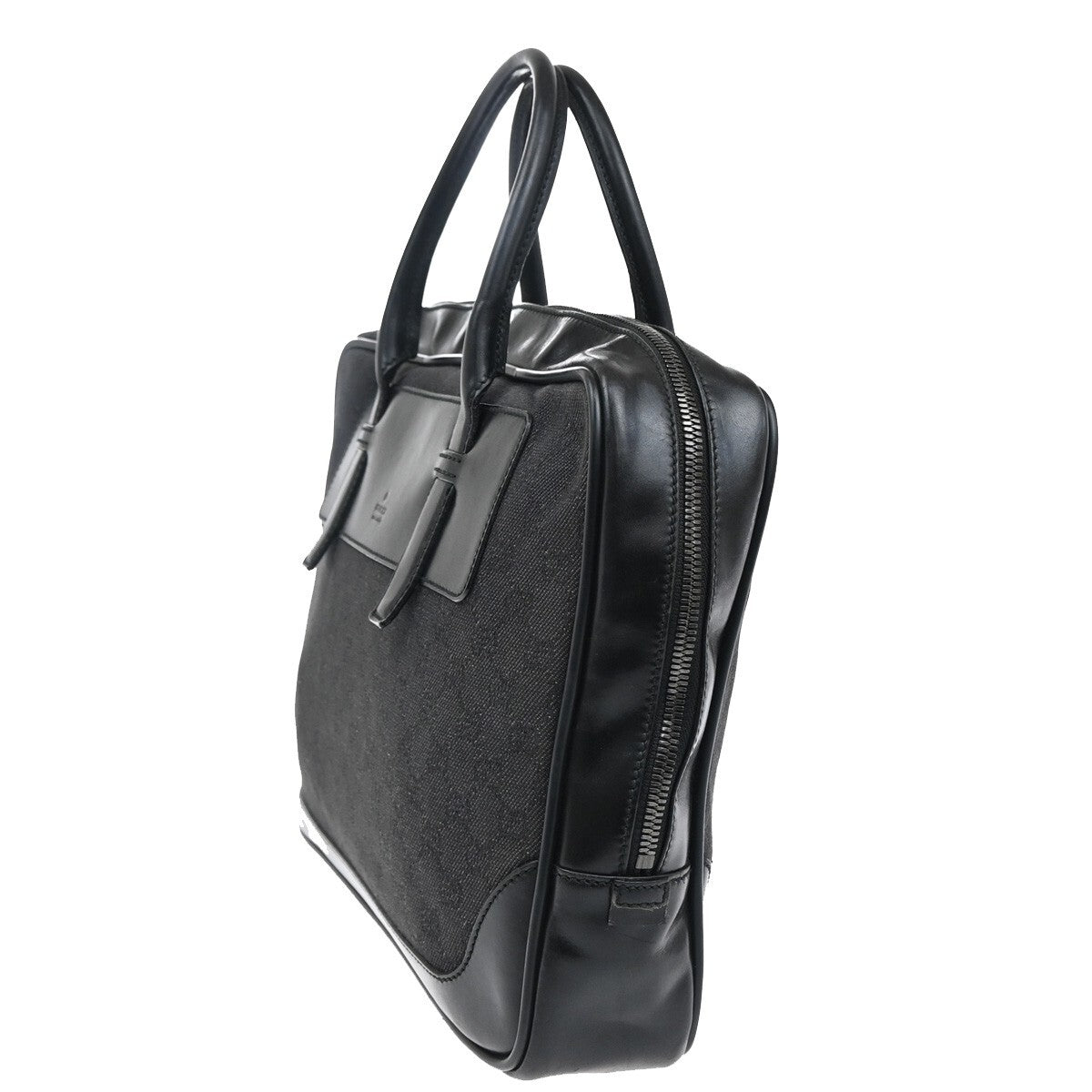 Gucci Vintage Web Briefcase GG Coated Canvas, BLACK, CANVAS, Briefcase