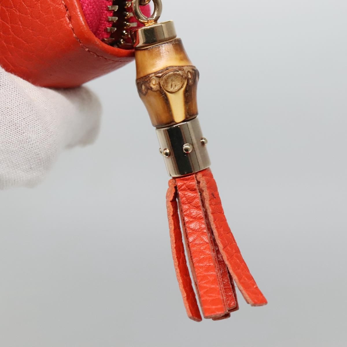 Gucci Bamboo Tassel Zip Wallet Leather, PINK, LEATHER, Wallets