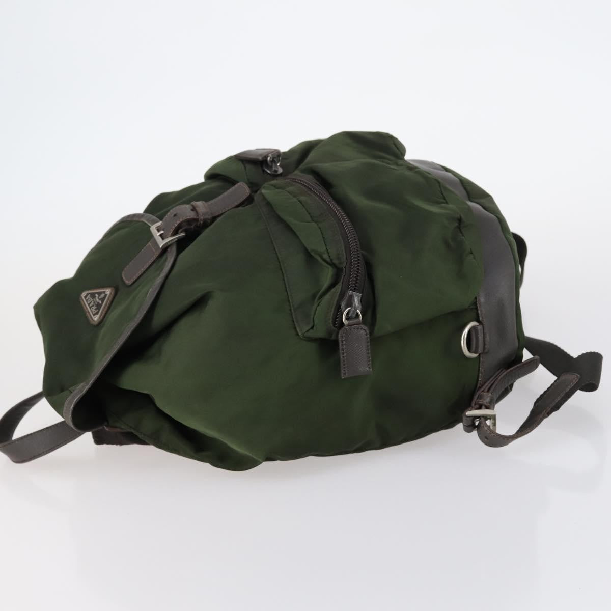 Prada Double Front Pocket Backpack Tessuto, KHAKI, NYLON, Backpack