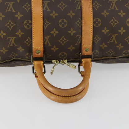 Louis Vuitton Keepall Bag Monogram Canvas, BROWN, CANVAS, Travel bag