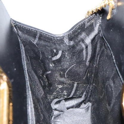 Salvatore Ferragamo Vintage Gancini Chain Shoulder Bag Leather, BLACK, LEATHER, Shoulder bag