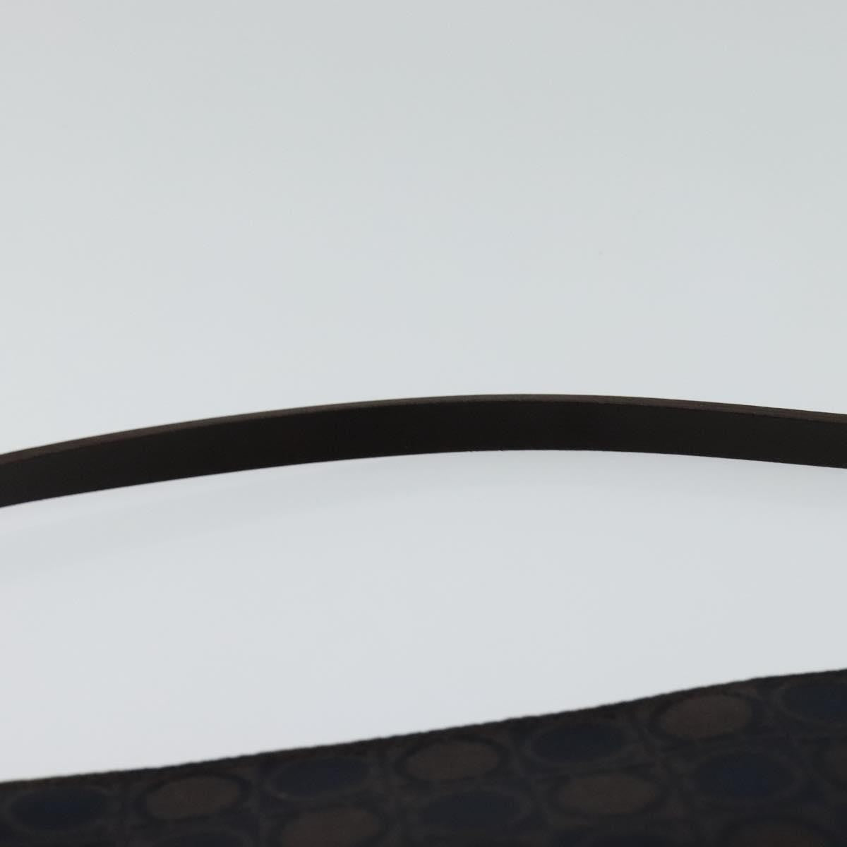 Salvatore Ferragamo Gancini handbag Canvas, NAVY, CANVAS, Handbag