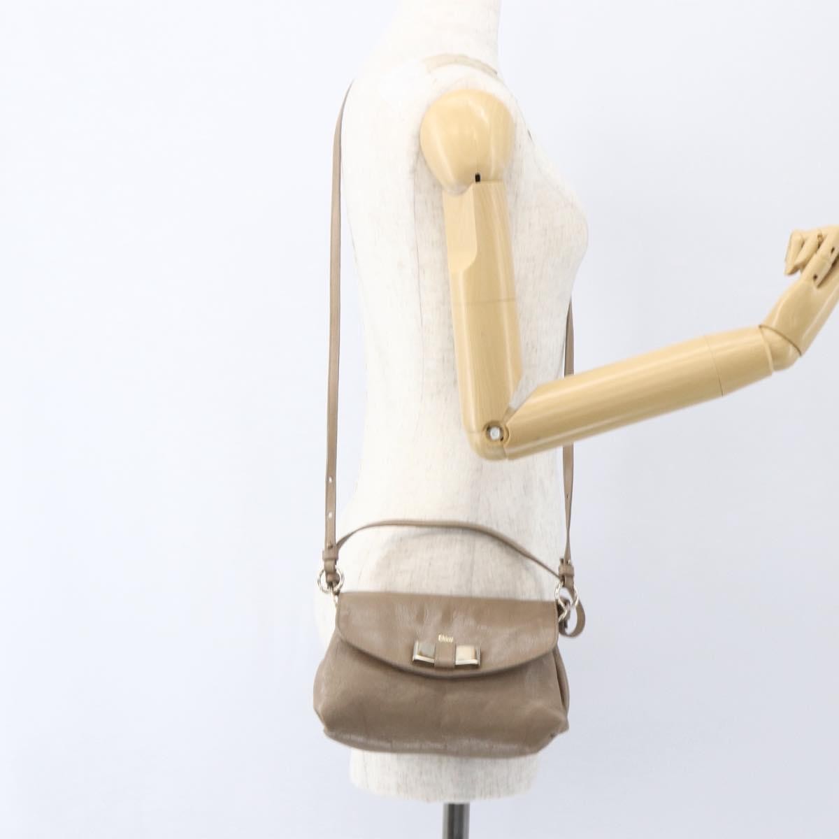 Chloe Lily Handbag Leather, BEIGE, LEATHER, Handbag