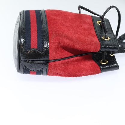 Gucci Ophidia Bucket Bag Suede, RED, SUEDE, Shoulder bag